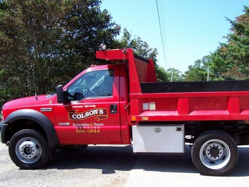 Colson's Excavation and Landscaping work truck